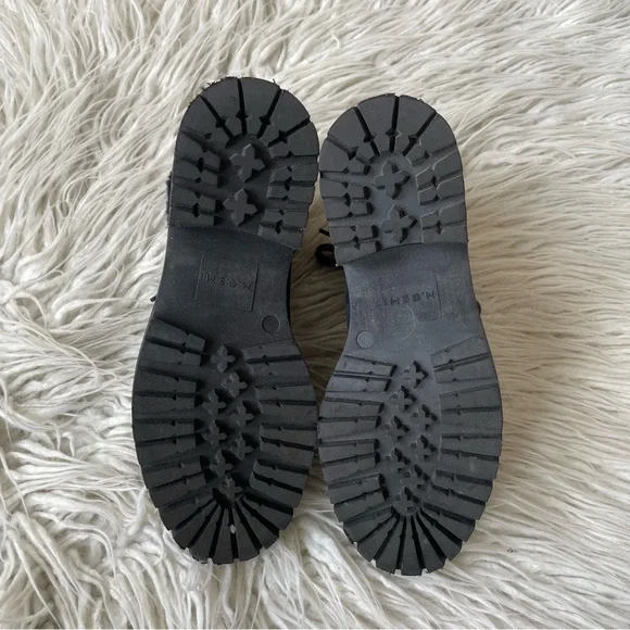 M.GEMI Navy Blue Nubuck Leather Lace Up Lug Sole GORPCORE Alpi Boot EUC Sz 37.5 - Picture 7 of 11